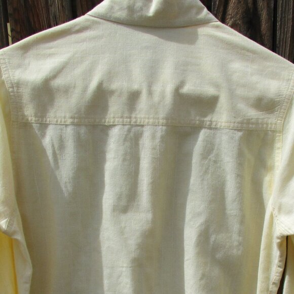 NOMADIC TRADERS Embroidered Long Sleeve Shirt Pastel Yellow Blouse Size M - Picture 8 of 9
